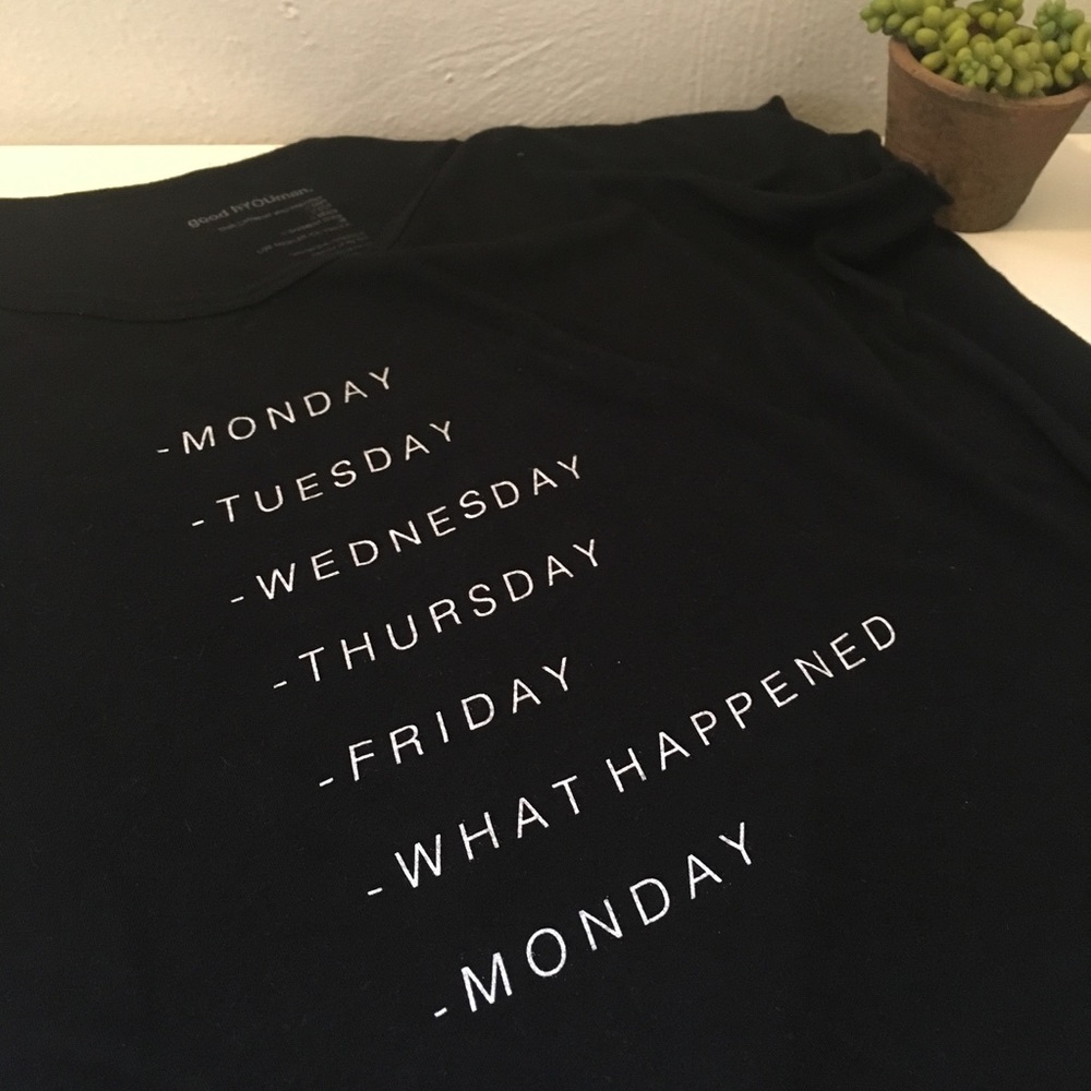 good hYOUman Helen Monday to Friday Graphic Tshirt